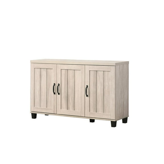 Corby Dusty Gray Oak Engineered Wood Finish 3-Door Shoe Cabinet