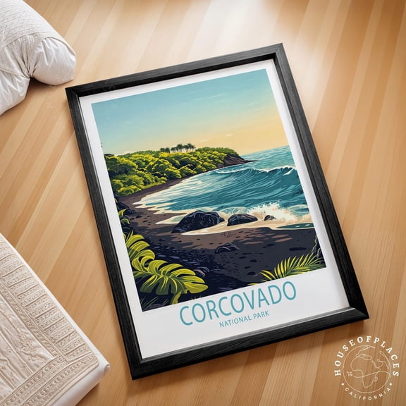 Corcovado National Park Costa Rica Rainforest Wildlife Art, Unframed Paper Poster 8x10in