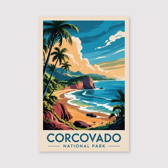 Corcovado National Park Travel Print Canvas Wall Art, Corcovado Park Wall Hanging Home decor Corcovado National Park Canvas Art, Costa Rica-1WN1599