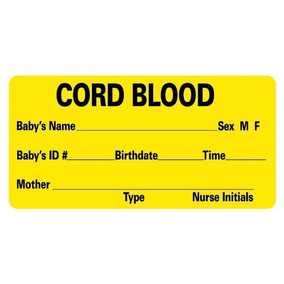 Cord Blood Baby Medical Labels