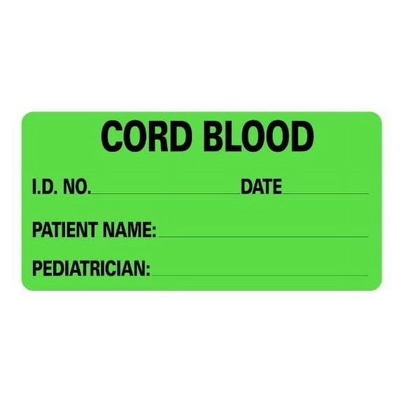 Cord Blood Patient Medical Labels
