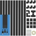 thumbnail image 1 of Cord Cover Raceway Kit - 157" Cable Concealer, Wire Hider for TV Wall Mounting and Wire Management, Black, 1 of 8