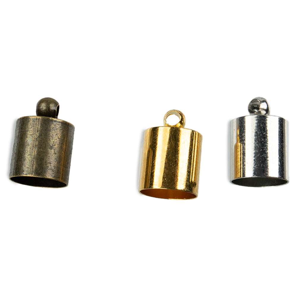 Cord End Caps - Gold - 7MM Inner Diameter - 100 Pieces