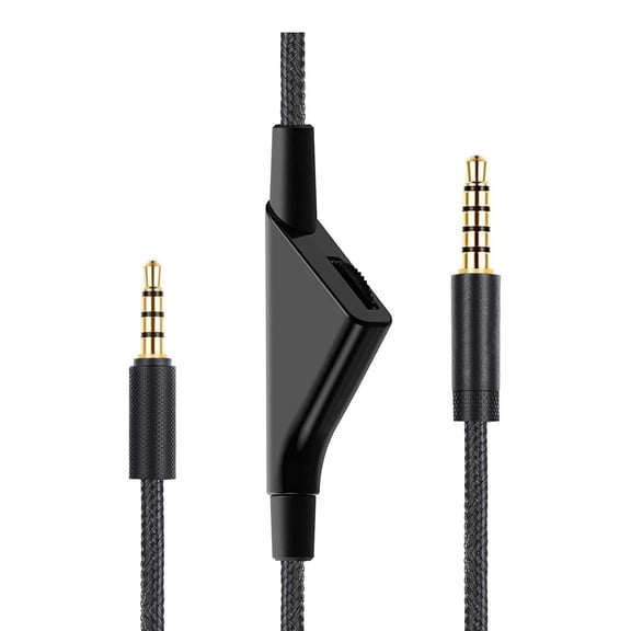 for Cord for G Pro X, G433 Headset Cable Braided Wire, 6.5 Feet/2.0 M Volume Control Cable Compatible with Logitech G Pro X/ G433 / G233 Gaming Headsets