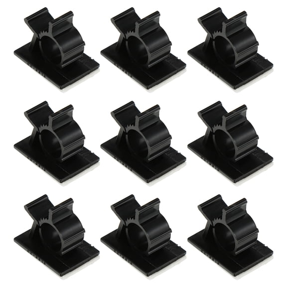 Charging Cable Holder Cable Manager Desktop Cord Organizer Cable Retainer Cable Clips 2.5X2.4X1.7CM Black