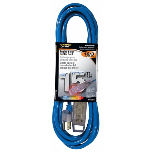 Cord Htr 16Awg 3C 15Ft 13A Power Zone Misc Auto and Truck Gadgets ORF890615