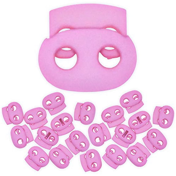 Cord Lock Cord Stop Tightener Lace Locking End Two Hole Fastener for Drawstrings, Shoelaces, Bow Cord, Bungee Cord