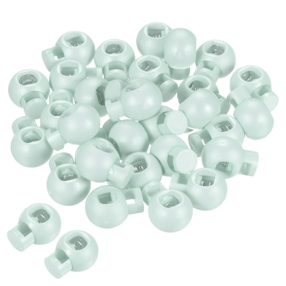Cord Locks, Ball Spring Toggle Stopper for Drawstring Bag Shoelaces, Mint Green 100 Pack
