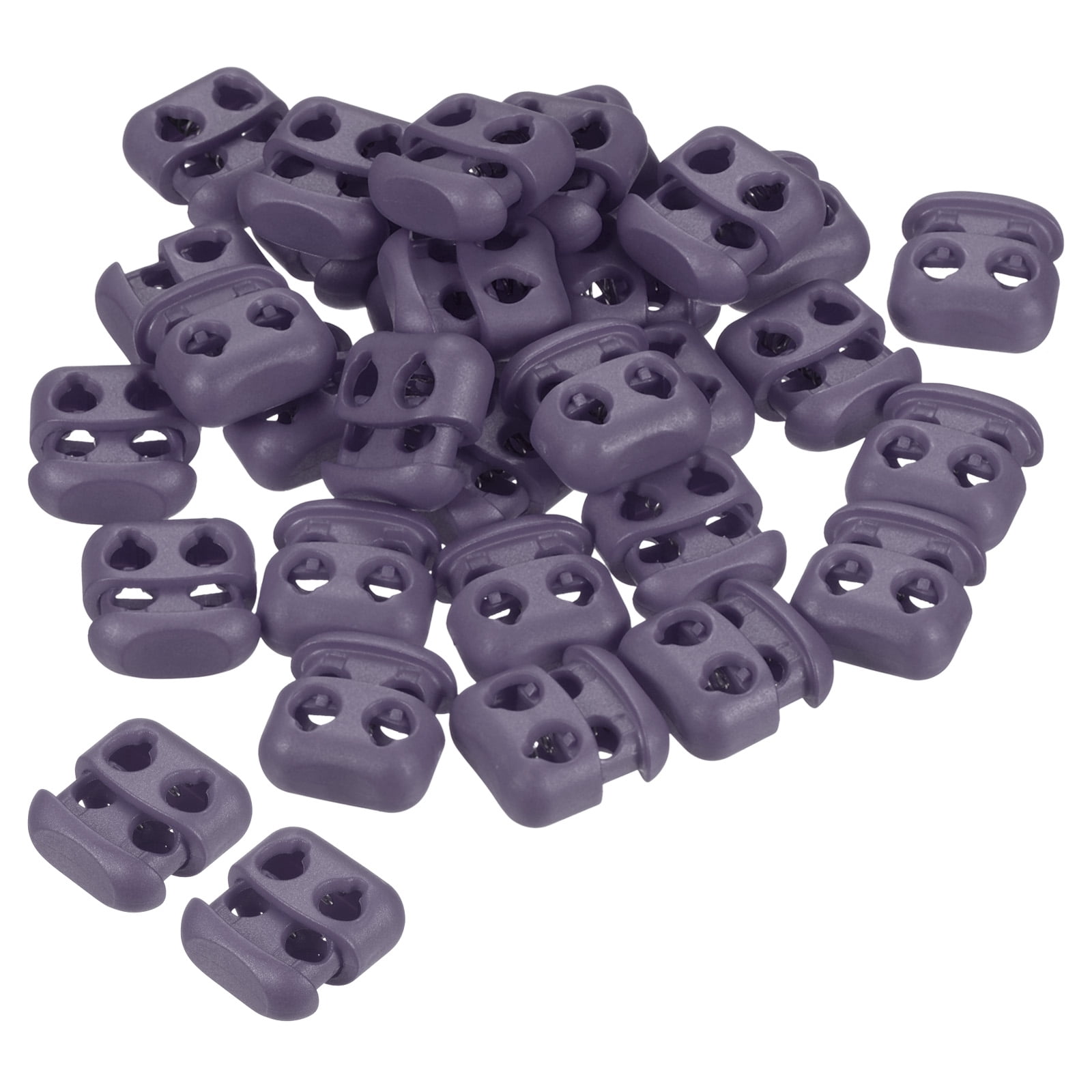 Shoelace Lock Clips Uxcell 50Pcs 8mm Plastic Cord Locks, Spring Slider ...