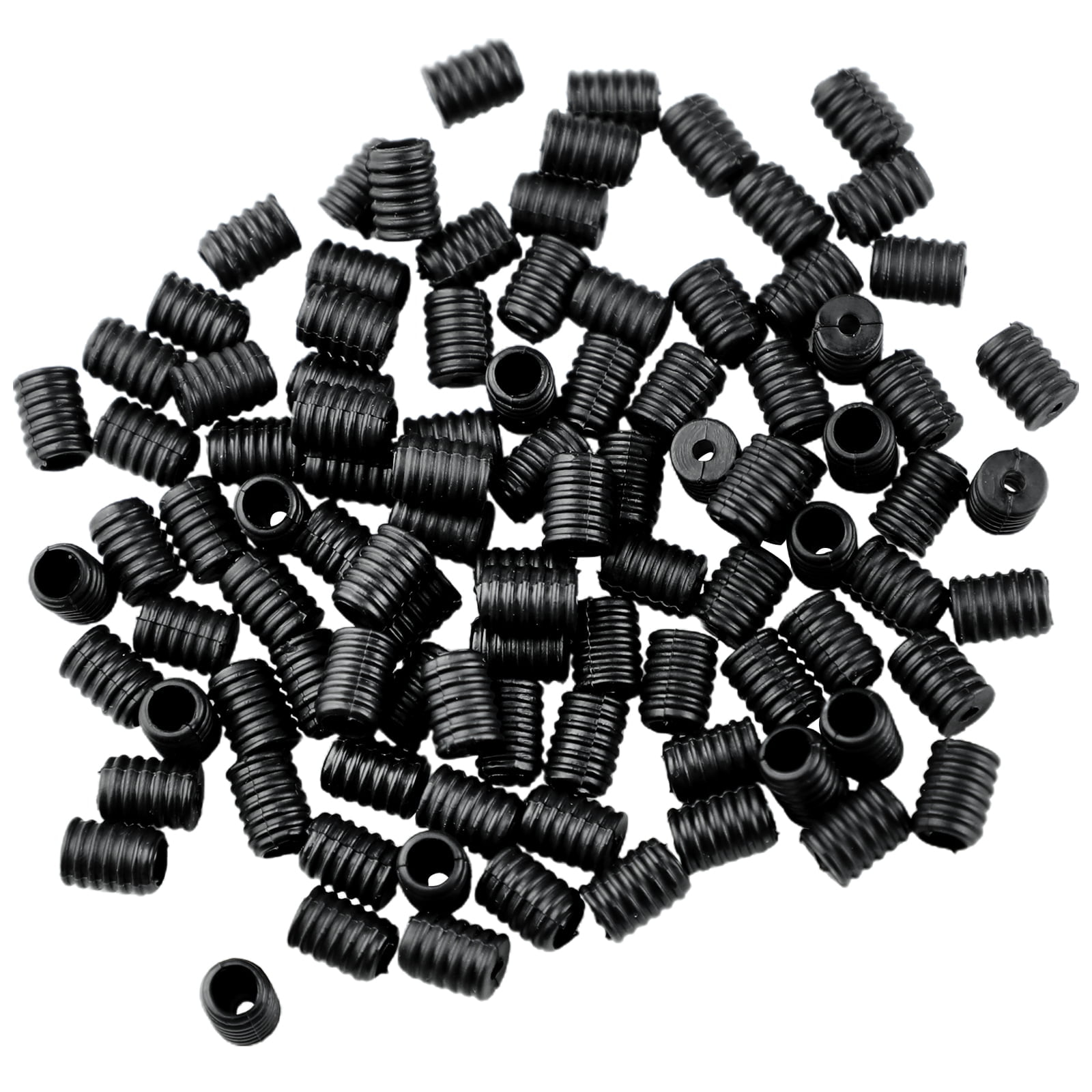 Plastic Cord Stopper,2023mm 50 PCS Black Spring Cord Lock,double Hole Rope  End Toggle Clip Buckle,mask Cord Adjustment 