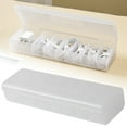 thumbnail image 1 of Cord Management Box Cozival Desk Cable Management Box - Plastic Cord Organizer with Lid, Neat Storage for Power Strips & Chargers, Space-Saving Solution for Home Office & Tv Stands, White, 1 of 9