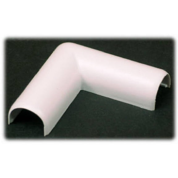 Wiremold Cord Mate Flat Elbow Cord Cover - 90 Degree Angle - Single Piece, White, Plastic