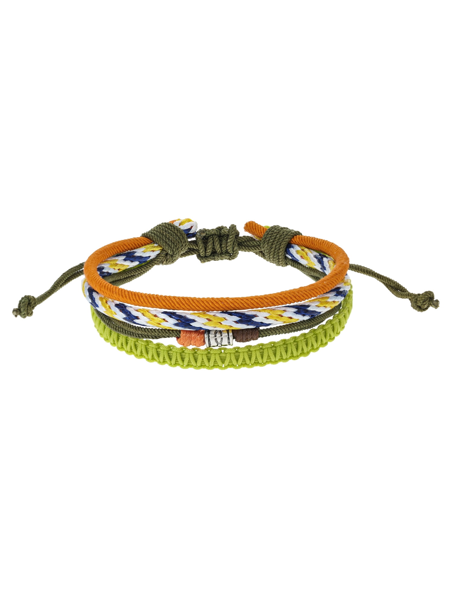 No Boundaries Men's Cord Bracelet, Multicolor, 1 Pack
