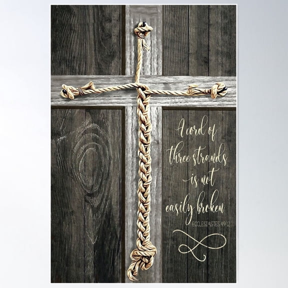 Cord Of Three Strands Ecclesiastes 4 9 12 Scripture Wedding Poster UNFRAMED PAPER POSTER