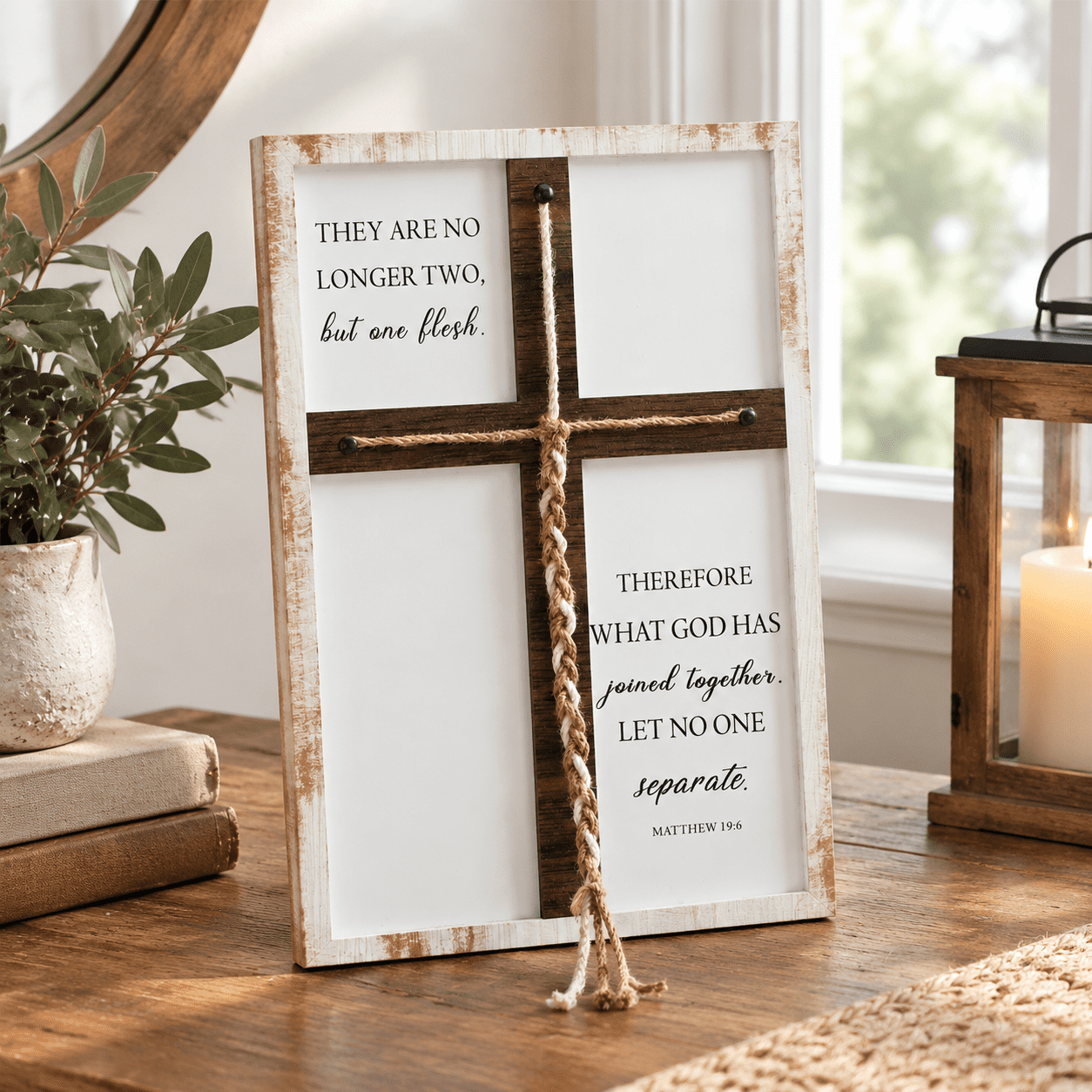 Unity White 4 Cord Of Three Strands Wedding Unity Sign, White, 15.51 x 11.02 x 0.94 ...