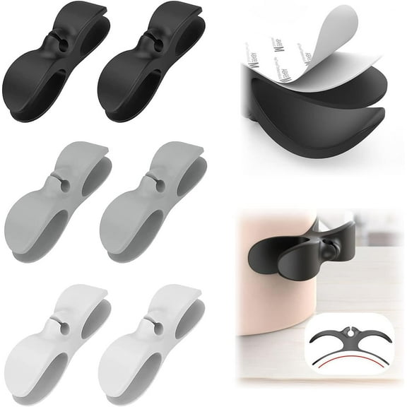 Cord Organizer for Appliances,6 Pack Cord Wrapper for Appliances, Wall Power Cable Retainer Wall Clamp Appliance Cord Organizer,Cord Wrap Stick Firmly for Air Fryer, Coffee Maker, Toaster