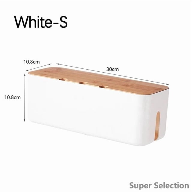 Cord Organizer Box To Hide Power Strips & Cords For Desk,Cable ...