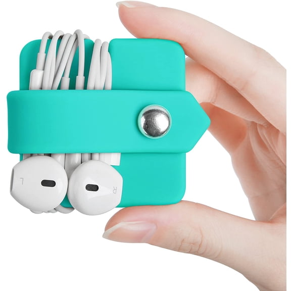 Cord Organizer Earbuds Holder Earphone Wrap Earphones Organizer Headset Headphone Earphone Wrap Winder Cord Manager Cable Winder Blue