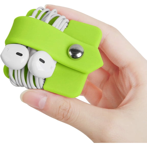 Cord Organizer Earbuds Holder Earphone Wrap Earphones Organizer Headset Headphone Earphone Wrap Winder Cord Manager Cable Winder Green