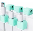 thumbnail image 1 of Cord Organizer Holder, 8 Pack Magnetic Desk Cable Clips Management, Hide Phone Charging Cable Keeper, Strong Adhesive Wire Charger Holder for Nightstand, Kitchen Appliances, Office Supplies, 1 of 14