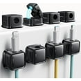 thumbnail image 1 of Cord Organizer Holder, 8 Pack Magnetic Desk Cable Clips Management, Hide Phone Charging Cable Keeper, Strong Adhesive Wire Charger Holder for Nightstand, Kitchen Appliances, Office Supplies, 1 of 5