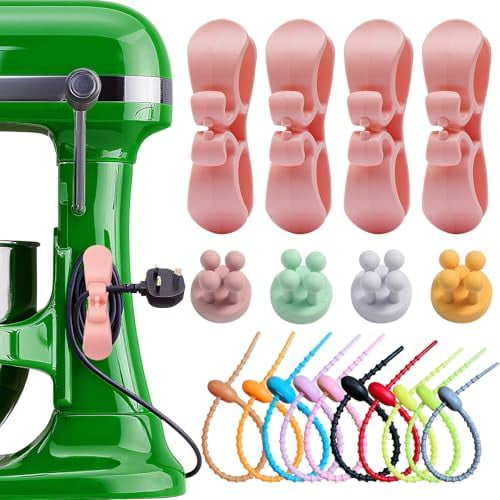 Cord Organizer for Appliances Cord Wrapper Cord Holder Cord Winder for Appliances Air Fryer, Coffee Maker, Blender, Pressure Cooker, Toaster (Pink)