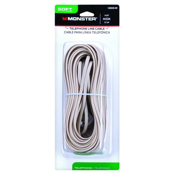 Cord Phone Line 50' Ivy By Monster Jhiu Mfrpartno 140549-00