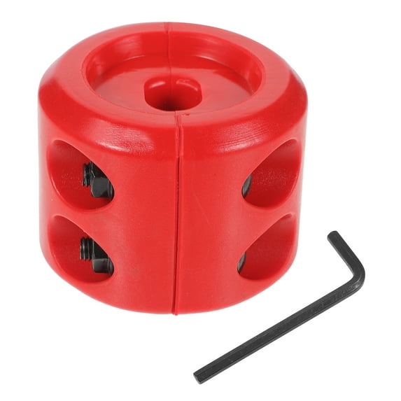 Cord Protector Atv Winch Rope Stopper Hook up Red Metal Rubber