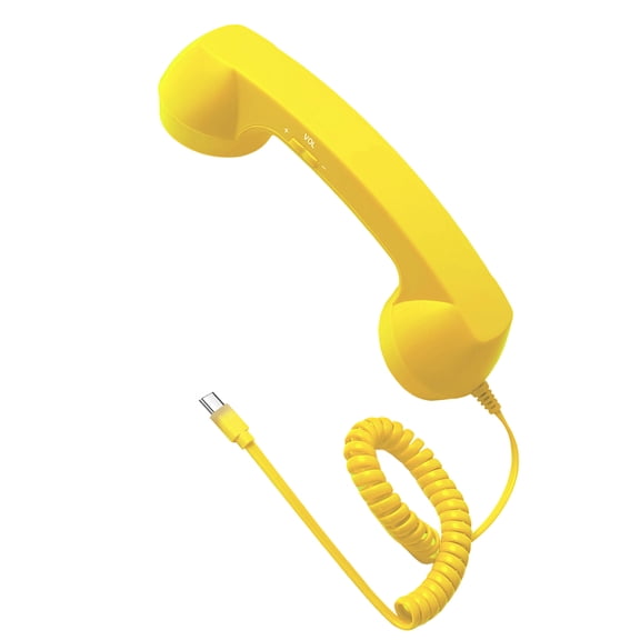 Cord Retro Handset For Type C Phones Physical Call Button Ergonomic Grip Design Direct Plugs Connectivities For Clear Conversation