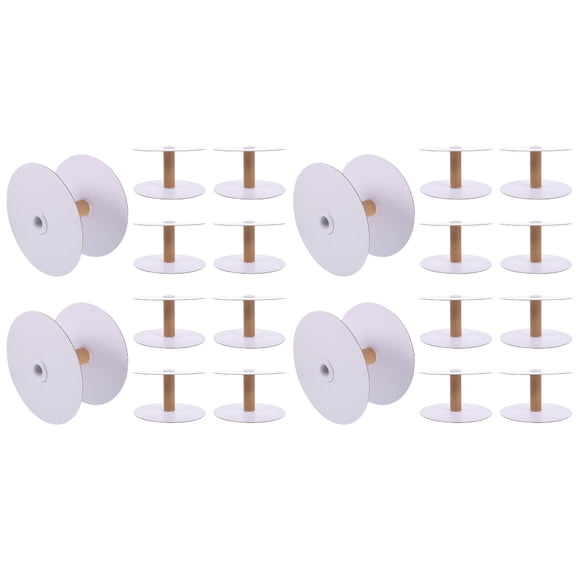 Cord Spool Bobbin Practical Weaving Bobbins Sewing Spools Reel Detachable Paper 20 Pcs