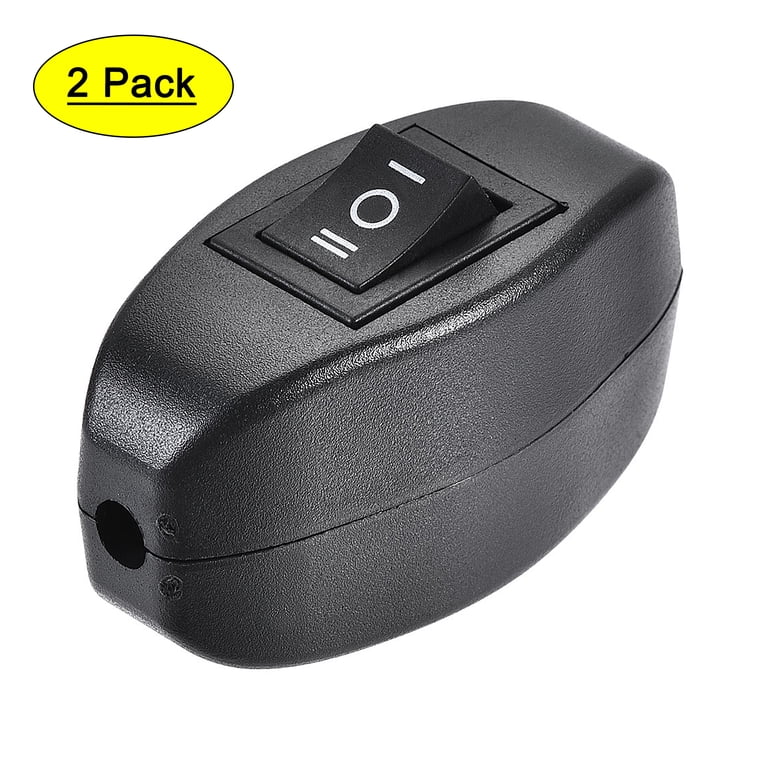 Inline Cord Switch AC220V On-Off/On Control Feed-Through Black Rocker Switch For Table Lamp (black Neon Red) I.294606683 Inline Cord Switch AC220V On-Off/On Control Feed-Through Black Rocker Switch For Table Lamp (black Neon Red) I.294606683