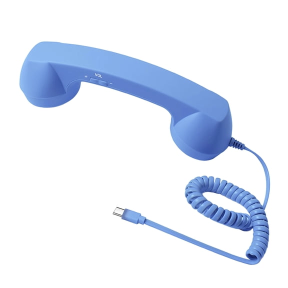 Cord Telephone Handset With Answer/End Key Type C Direct Plugs Design Style Portable Receiver For Clear Calls