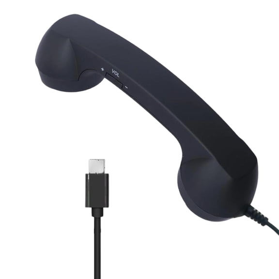 Cord Telephone Handset With Call Button Type C Retro Design For