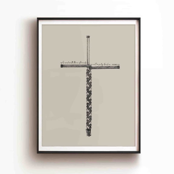 Cord of Three Strands Wedding Poster, Unframed Paper Poster 8x10in