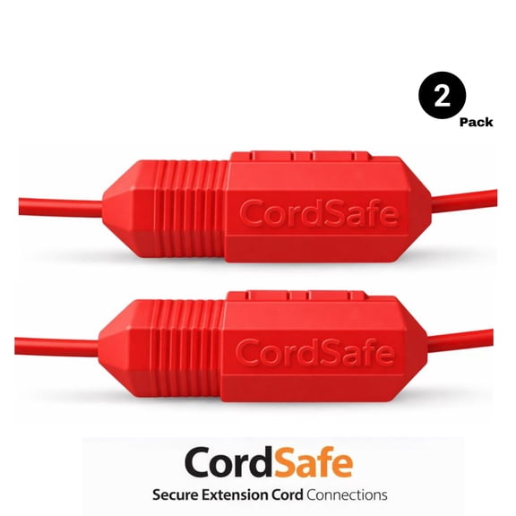 CordSafe Outdoor Extension Cord Protector  Weather-Resistant Snap-Lock Cover for Christmas Lighting Plug Connections  Rugged UV-Resistant Plastic Plug Protection, 2-Pack, Made in USA
