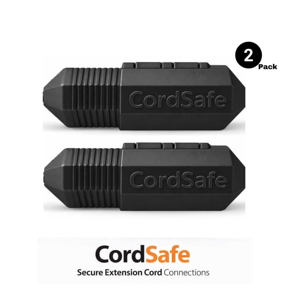 CordSafe 2660-2 Black Connection Protector Extension Cord 2 Piece