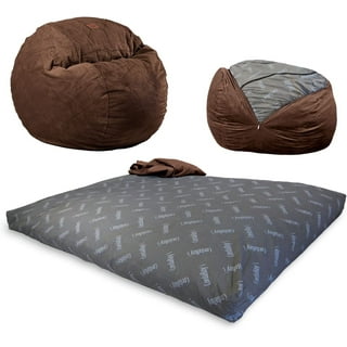 Cordaroy s Chenille Bean Bag Chair Convertible Chair Folds From Bean Bag To Bed