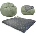 thumbnail image 1 of CordaRoy's Chenille Convertible Bean Bag Chair, King Classic, Moss, 1 of 14