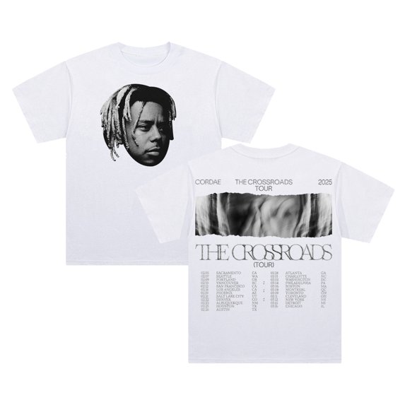 Cordae The Crossroads Tour 2025 T-shirt Crewneck Short Sleeve Cotton Tee Women Men Streetwear Tops
