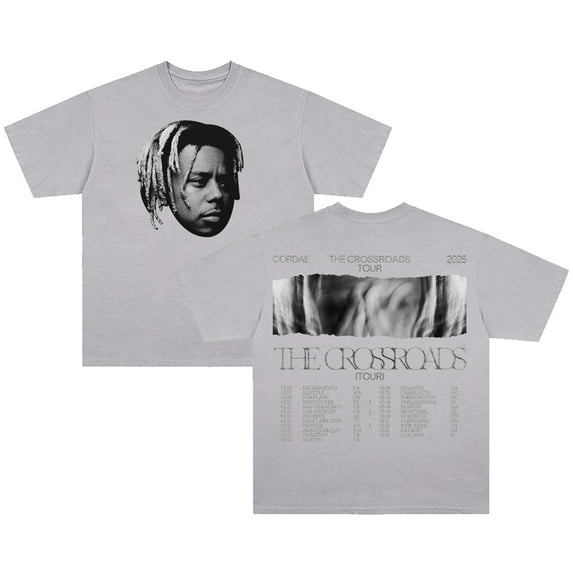Cordae The Crossroads Tour 2025 T-shirt Crewneck Short Sleeve Cotton Tee Women Men Streetwear Tops