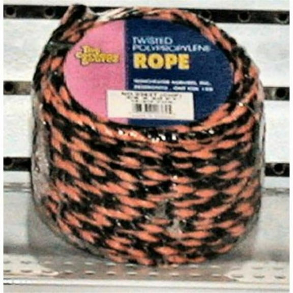 Manufacturer Varies Rope, 50ft, Blk/Orng, 215lb., Polyprpylne 362T-WA