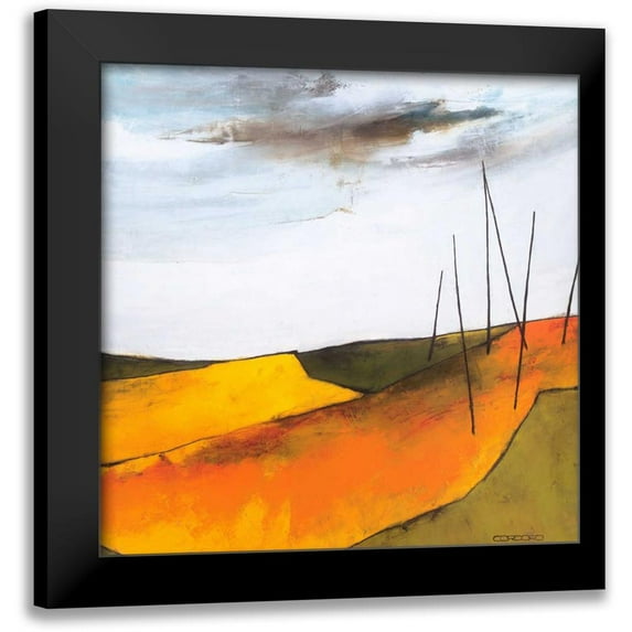 Cordaro, Emiliana 20x20 Black Modern Framed Museum Art Print Titled - Fascinating landscape VI