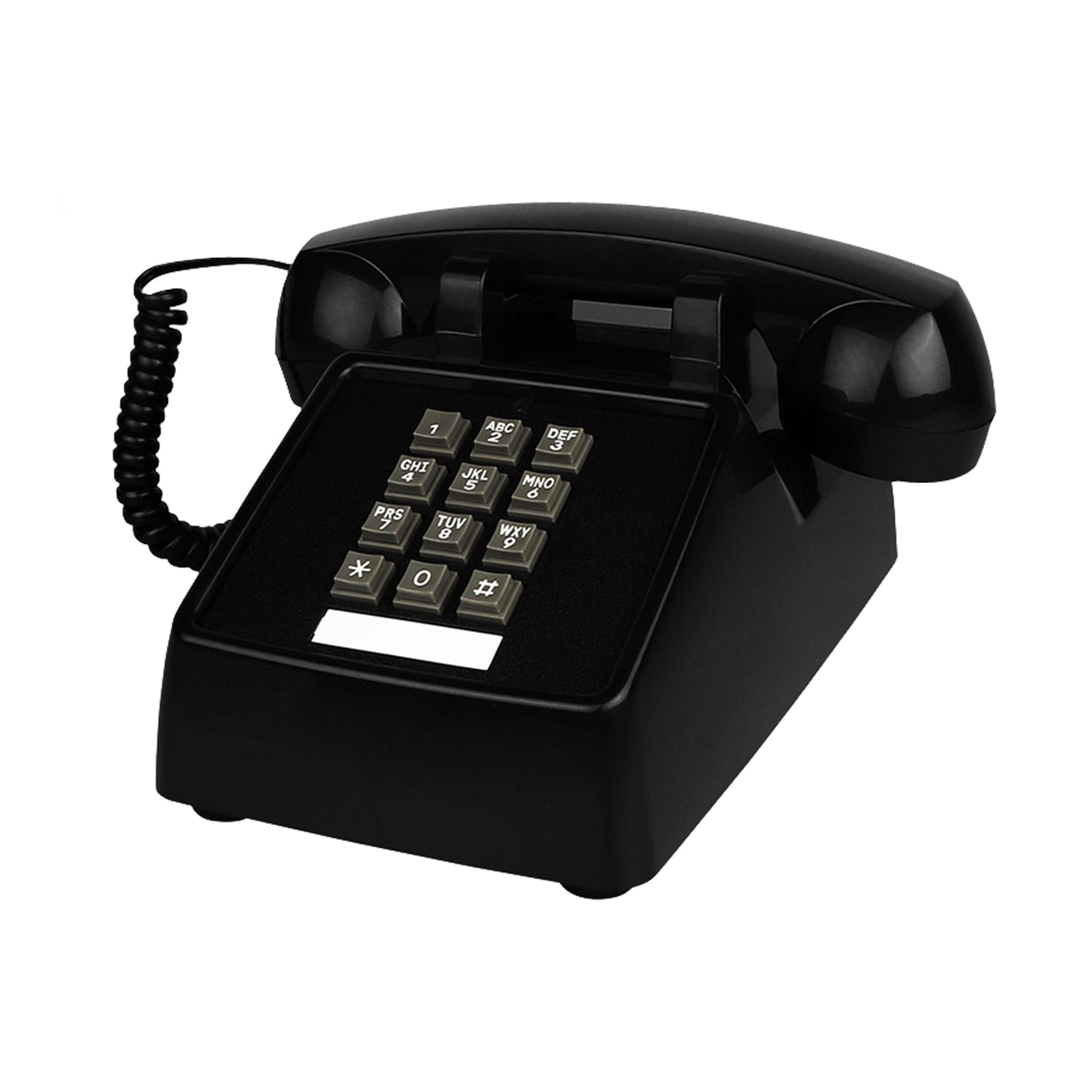 Corded Black Landline Phone for Home Retro Amplified Single Line Desk