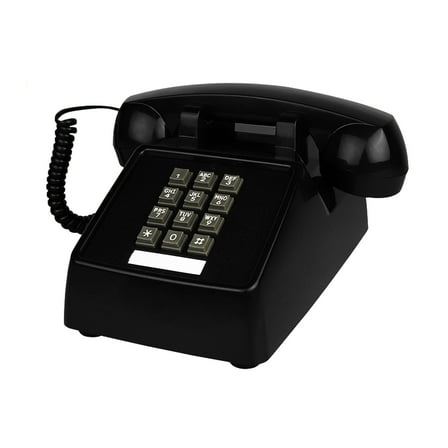 Corded Black Landline Phone for Home Retro Amplified Single Line Desk Telephone with Extra Loud Ringer Land Line House Phone Old Fashion Telephones for Seniors