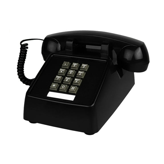 Corded Black Landline Phone for Home Retro Amplified Single Line Desk Telephone with Extra Loud Ringer Land Line House Phone Old Fashion Telephones for Seniors