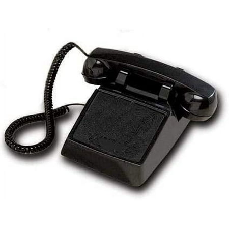 Corded Black No Dial Telephone- For Incoming Calls Only- Original Style Desktop Phone