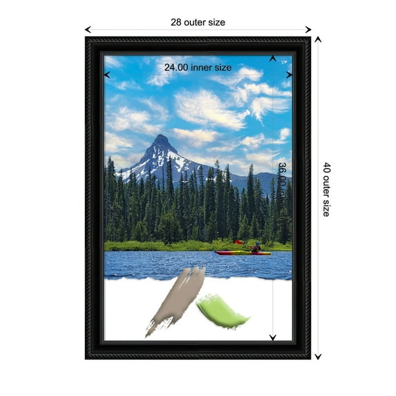 Corded Black Picture Frame, Photo Frame, Art Frame