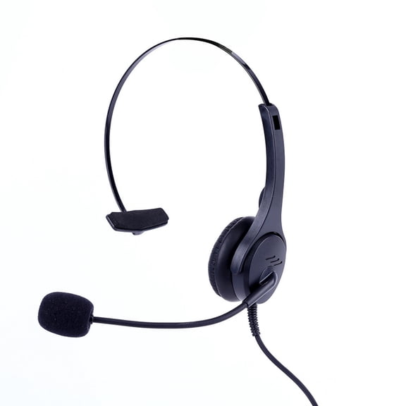 Corded Call Center Noise Cancelling RJ9 Headphone with Microphone Desk Landline for Computer/PC/Laptop Use