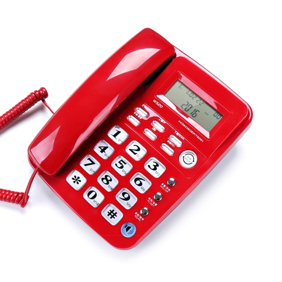 Corded Desk Phone With Clear Caller & Speakerphone, Design for Home Use