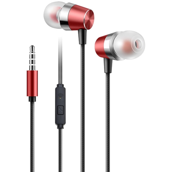 Corded Earbuds In-Ear Headphones Earphones with Microphone Noise Isolation Corded 3.5mm Ear Buds for Phone Computer